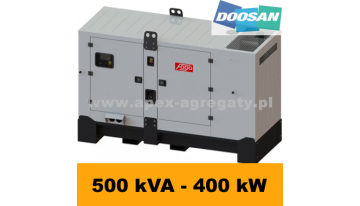 FDG 500 DS - 500 kVA - 400 kW - Agregat Prądotwórczy FOGO zbudowany na silniku  Doosan - zastosowana prądnica - Sincro