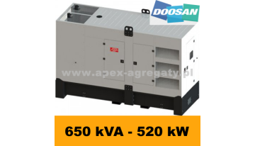FDG 650 DS - 639 kVA - 510 kW - Agregat Prądotwórczy FOGO zbudowany na silniku  Doosan - zastosowana prądnica - Sincro