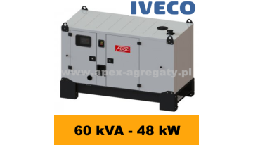 FDG 60 IS  - 60 kVA - 48 kW - Agregat Prądotwórczy FOGO zbudowany na silniku  Iveco - zastosowana prądnica - Sincro
