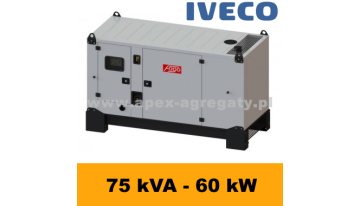 FDG 80 IS - 74 kVA - 60 kW - Agregat Prądotwórczy FOGO zbudowany na silniku  Iveco - zastosowana prądnica - Sincro