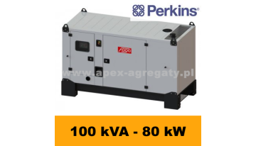 FDG 100 PD - 100 kVA - 80 kW - Agregat Prądotwórczy FOGO zbudowany na silniku  Perkins - zastosowana prądnica - Stamford