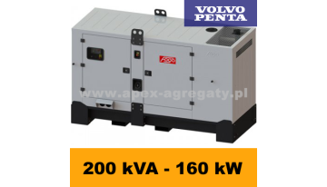 FDG 200 V3S - 200 kVA - 160 kW - Agregat Prądotwórczy FOGO zbudowany na silniku  Volvo - zastosowana prądnica - Sincro